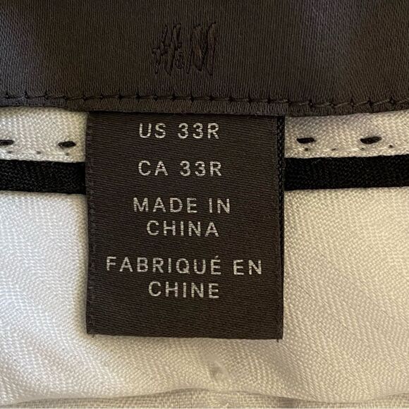 H&M Slim Fit Pants Houndstooth Plaid 33 Regular Men’s Preppy - Picture 8 of 15